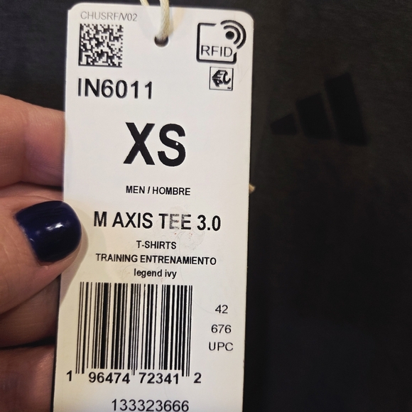 Adidas Men's M Axis Tee 3.0, Legend Ivy, Size XS Workour Gym Lightweight New - Picture 4 of 8